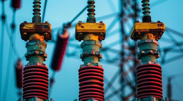electrical transformer insulators in a power grid free photo | صفحه اصلی